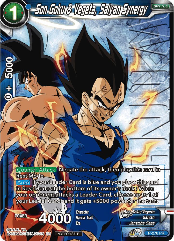 Son Goku and Vegeta Saiyan Synergy Unison Warrior Series Tournament Pack Vol3 P-276