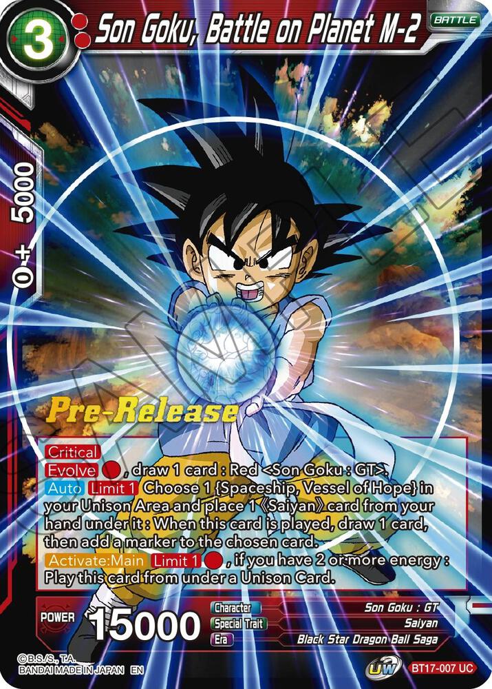 Son Goku Battle on Planet M 2 BT17-007 card
