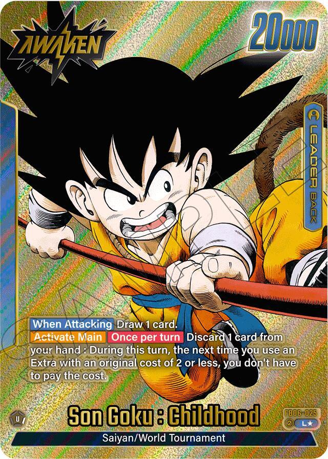 Son Goku Childhood FB06 025 Gold card