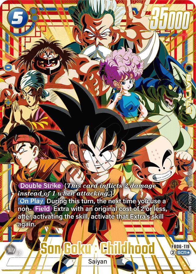 Son Goku Childhood FB06 119 Super Alternate Art card