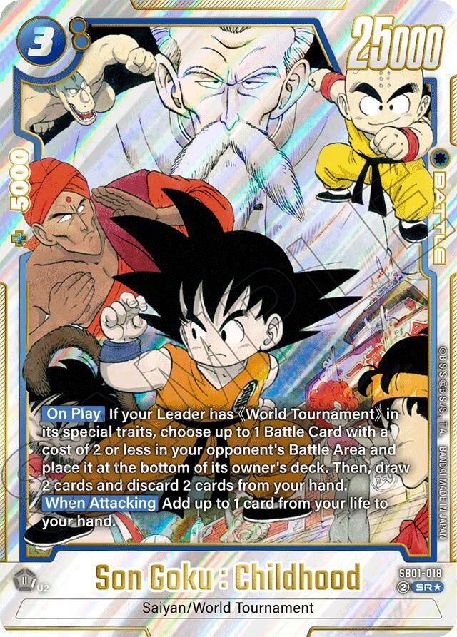 Son Goku Childhood SB01 018 Alternate Art card