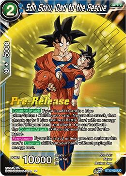 Son Goku Dad to the Rescue BT13-035 card