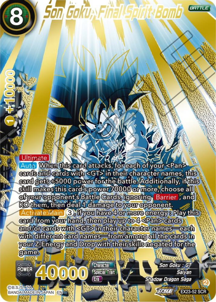 Son Goku Final Spirit Bomb EX23-52