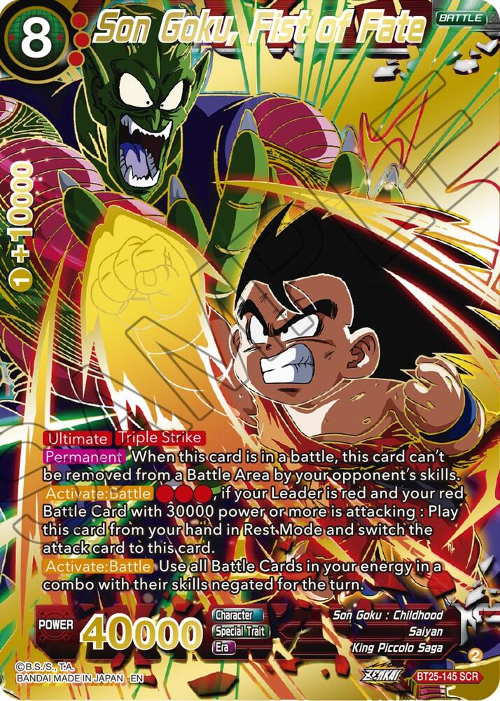Son Goku Fist of Fate BT25-145 card