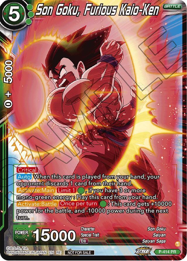 Son Goku Furious Kaio Ken Deluxe Pack 2024 Vol1 P-414 card