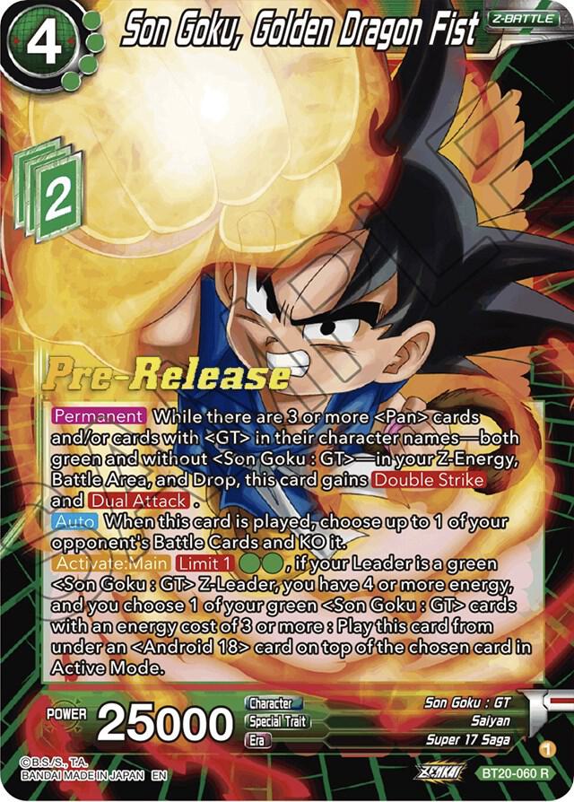 Son Goku Golden Dragon Fist BT20-060