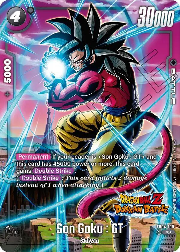 Son Goku GT Dragon Ball Z Dokkan Battle Alternate Art FB04-109 carta