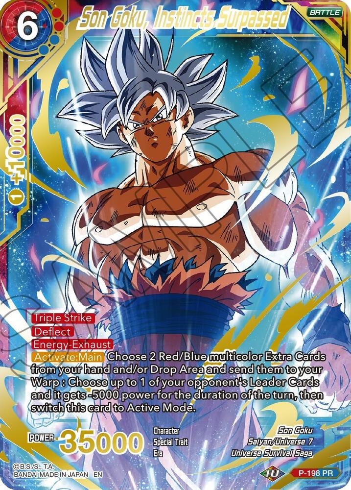 Son Goku Instincts Surpassed Gold Stamped P-198