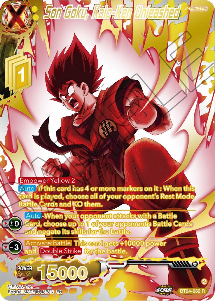 Son Goku Kaio Ken Unleashed Collector Booster Gold BT24-082