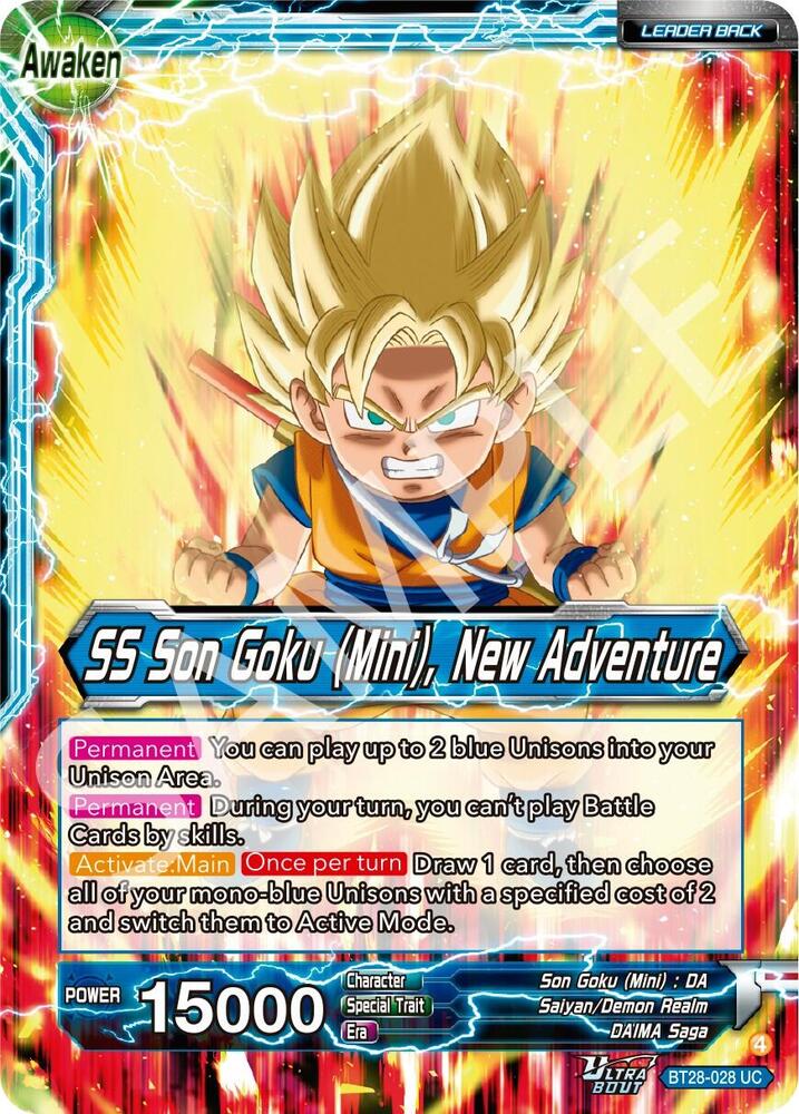 Son Goku Mini SS Son Goku Mini New Adventure SLR BT28-028 card