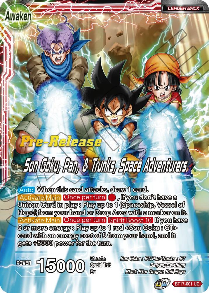 Son Goku Son Goku Pan and Trunks Space Adventurers BT17-001