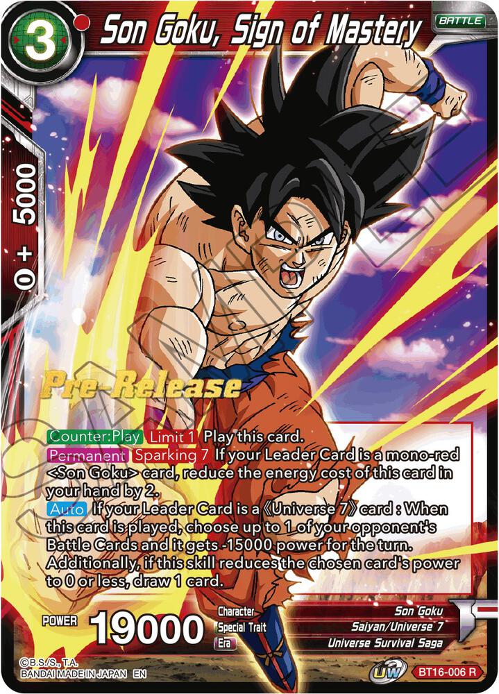 Son Goku Sign of Mastery BT16-006