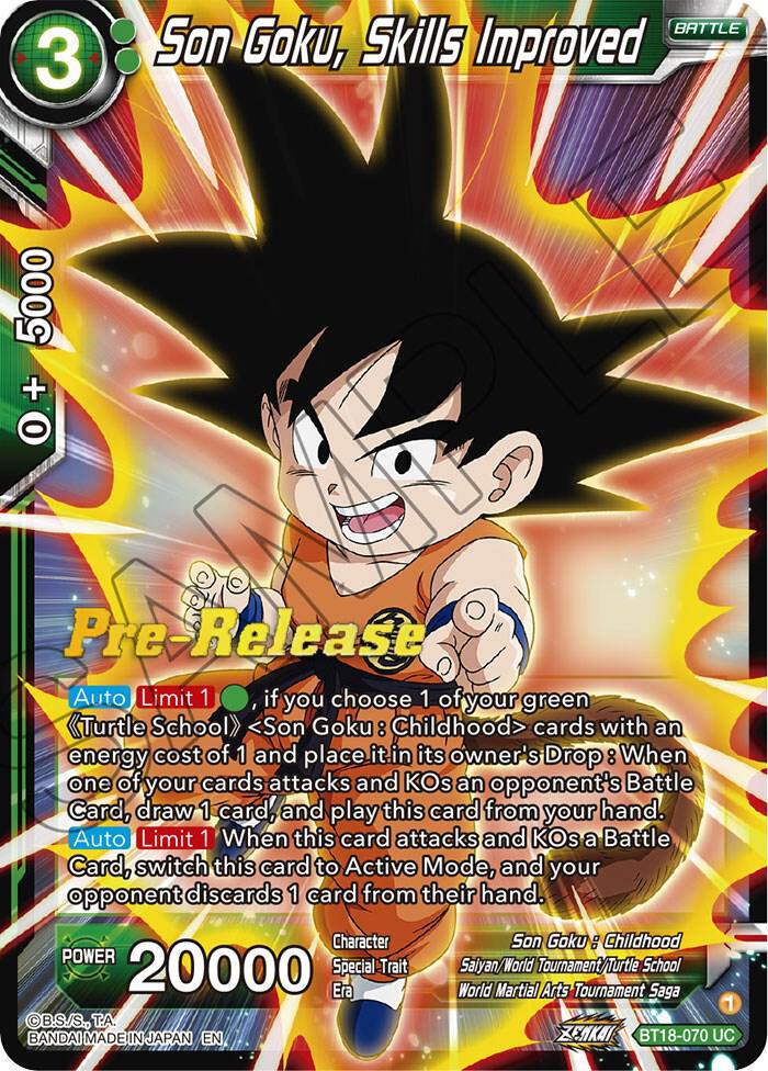 Son Goku Skills Improved BT18-070 carta