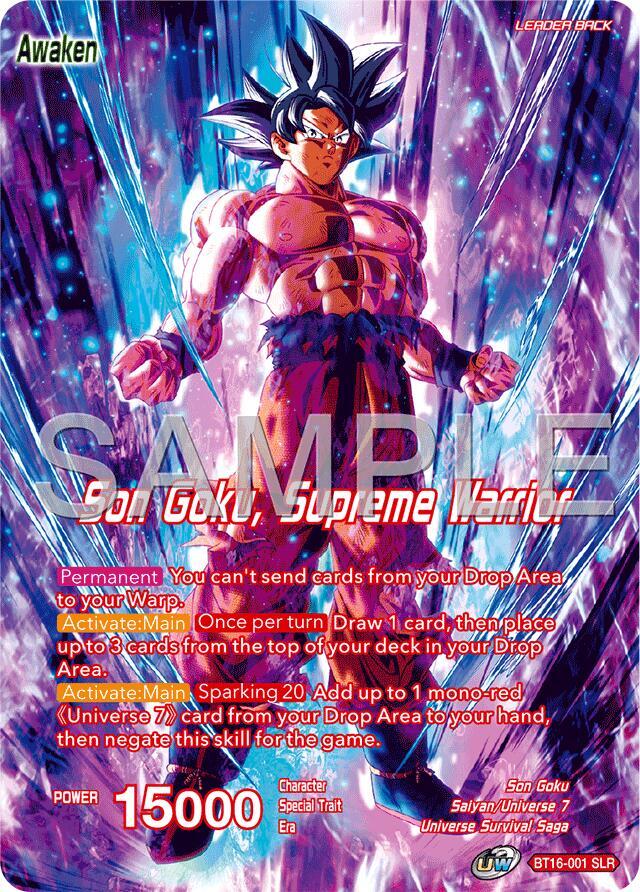 Son Goku Son Goku Supreme Warrior Reprint BT16-001 card