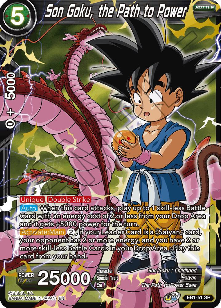 Son Goku the Path to Power EB1-51 card