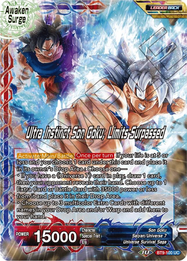 Son Goku Ultra Instinct Son Goku Limits Surpassed BT9-100