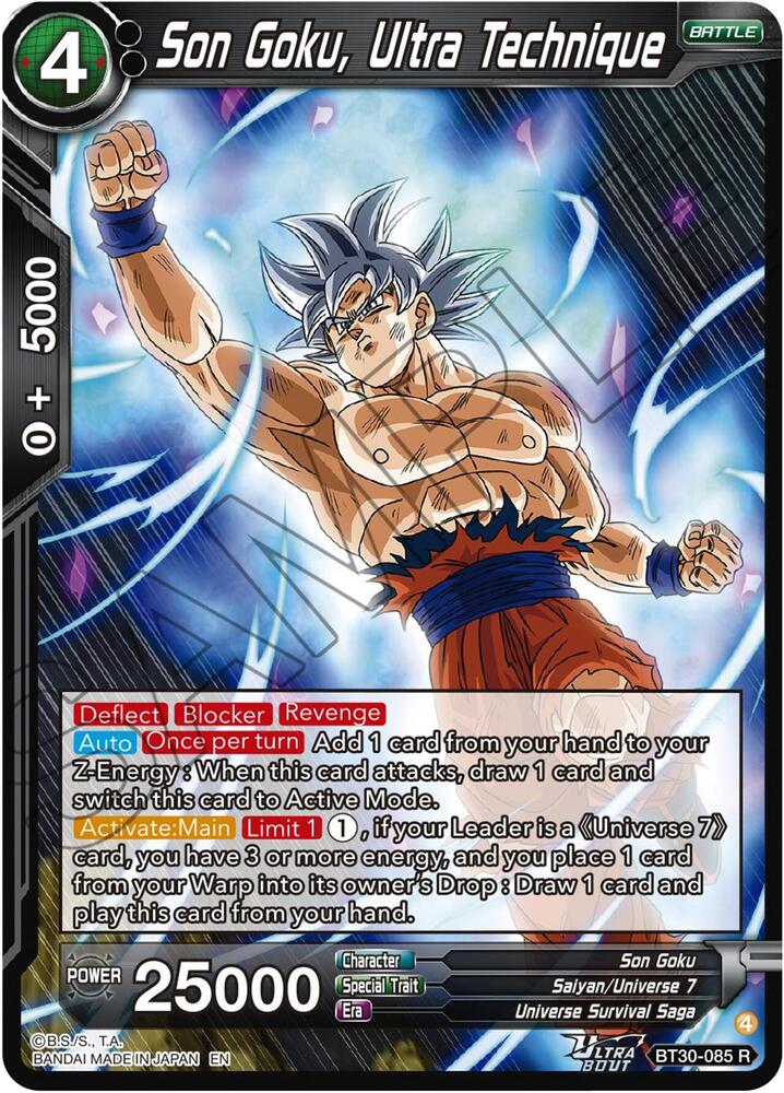 Son Goku Ultra Technique BT30-085 carta