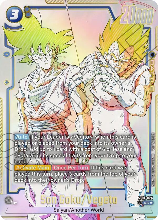 Son Goku Vegeta Alternate Art ST01-024 carta