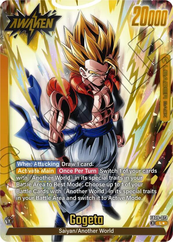 Son Goku Vegeta Gogeta Alternate Art FB09-073 carta