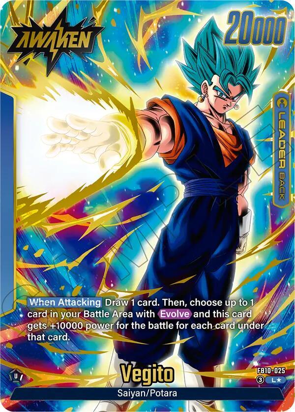 Son Goku Vegeta Vegito Alternate Art FB10-025 carta