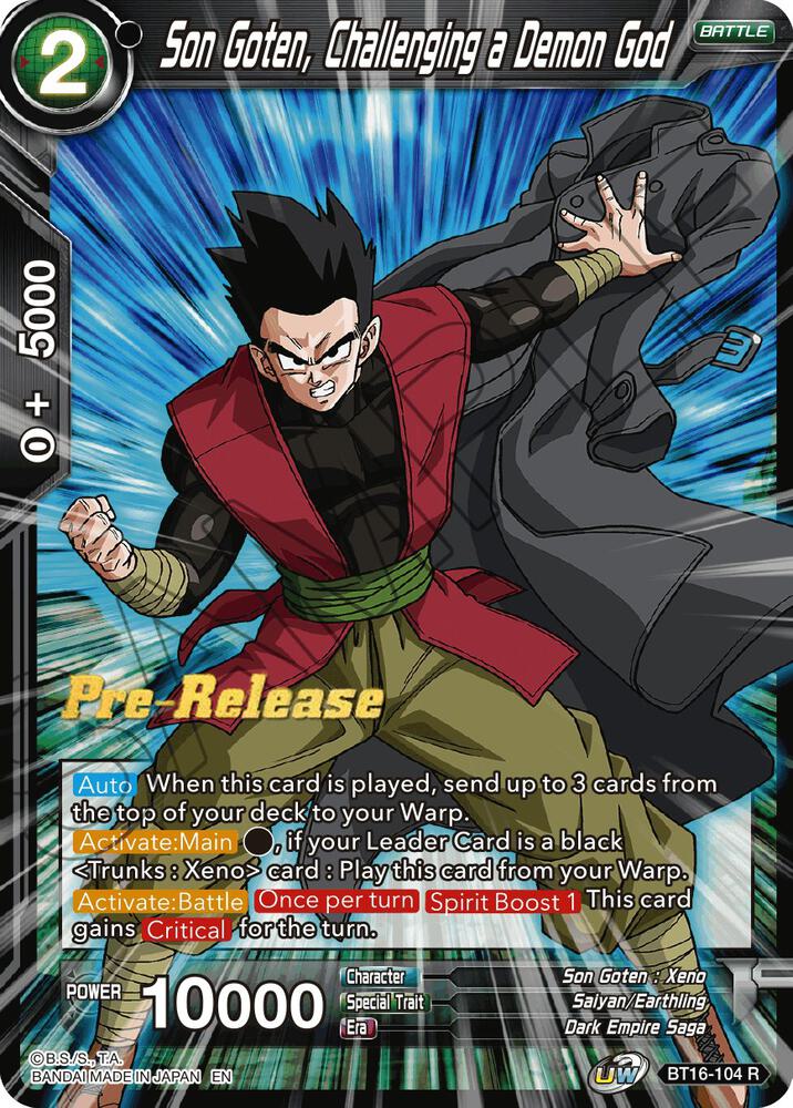 Son Goten Challenging a Demon God BT16-104