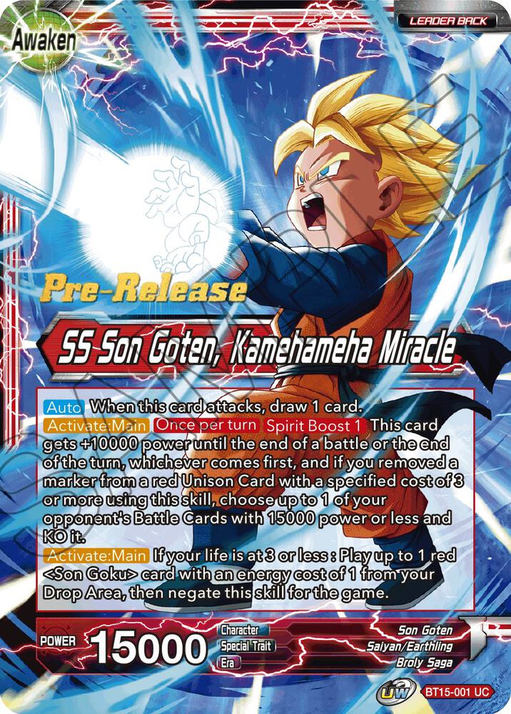 Son Goten SS Son Goten Kamehameha Miracle BT15-001