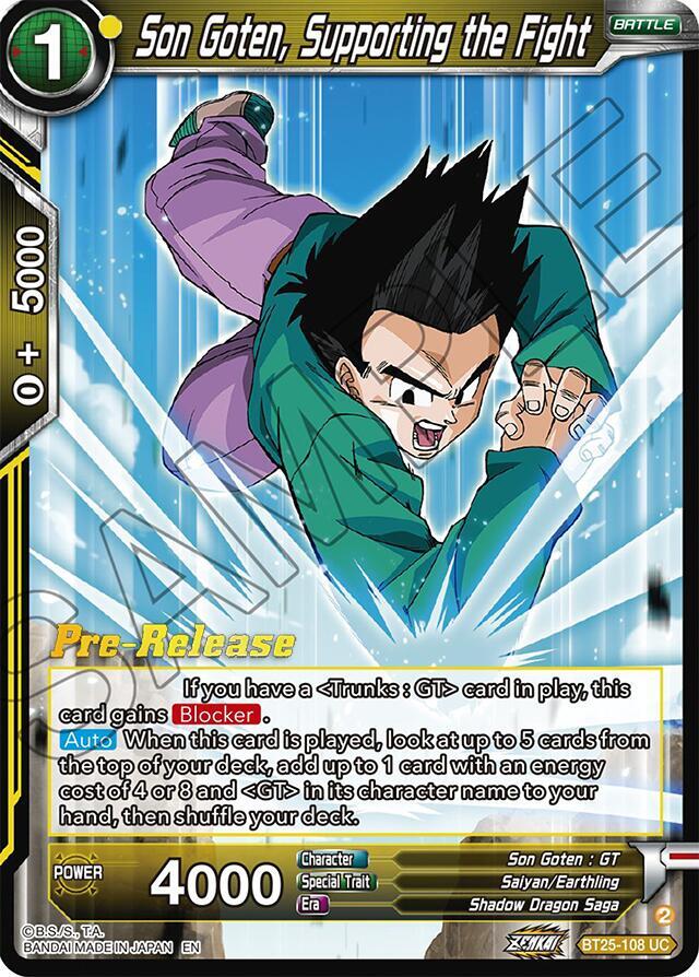 Son Goten Supporting the Fight BT25-108 carta