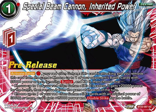 Special Beam Cannon Inherited Power BT22-007