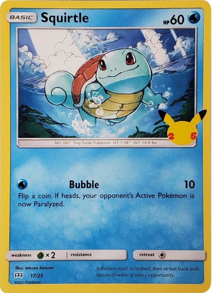 Squirtle 17 25 017/025 carta
