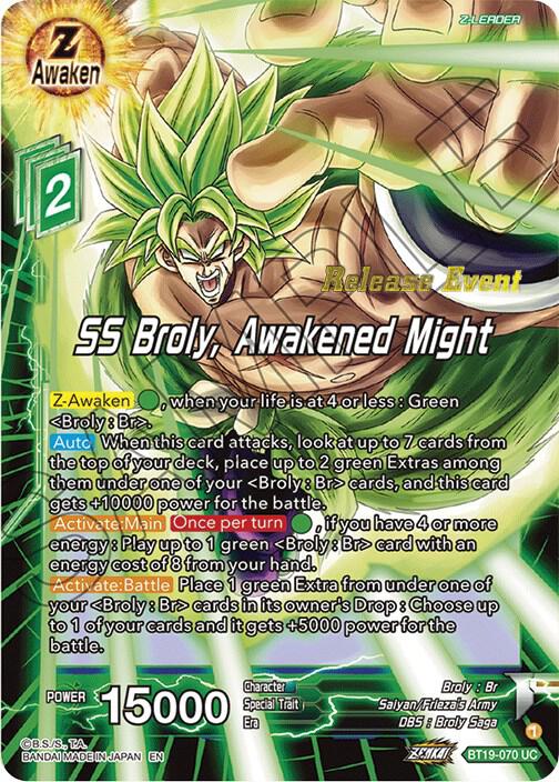 SS Broly Awakened Might Fighters Ambition Holiday Pack BT19-070