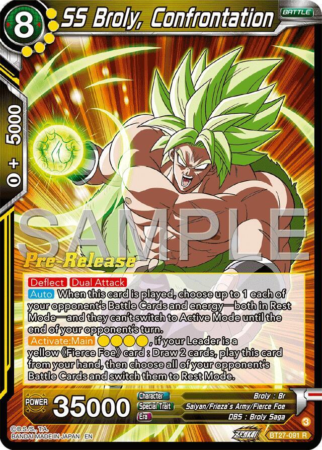 SS Broly Confrontation BT27-091 card