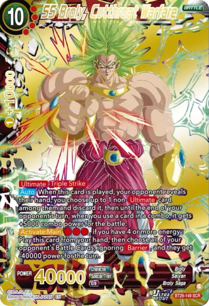SS Broly Cutthroat Warfare BT29-149 carta