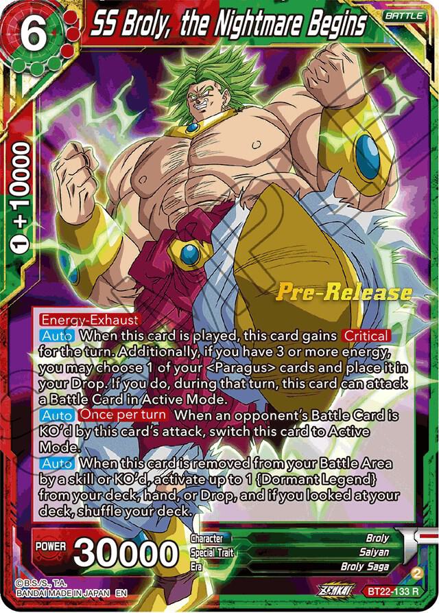 SS Broly the Nightmare Begins BT22-133