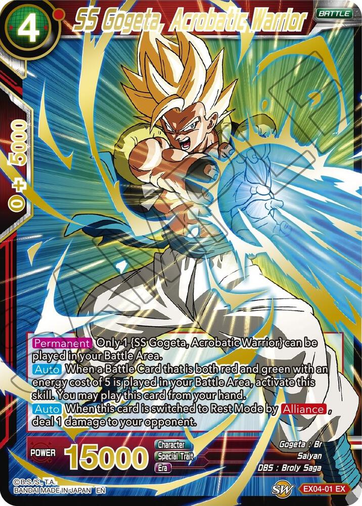 SS Gogeta Acrobatic Warrior Gold Stamped EX04-01