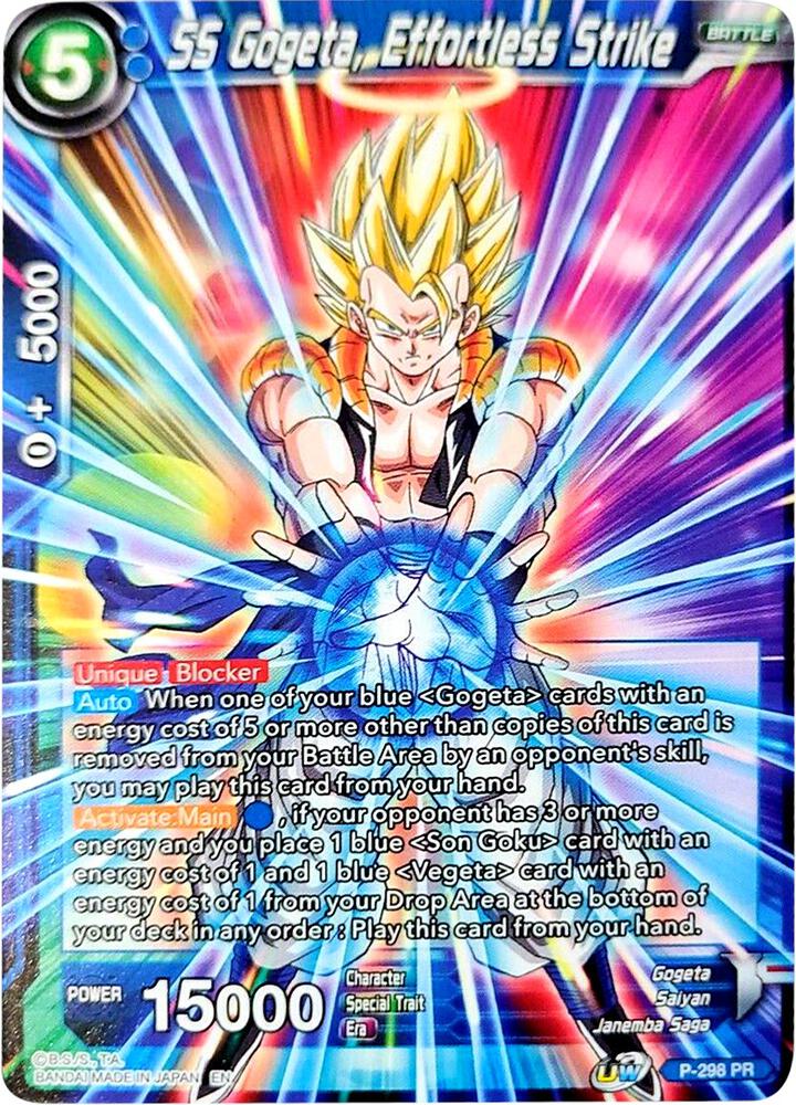 SS Gogeta Effortless Strike P-298 card
