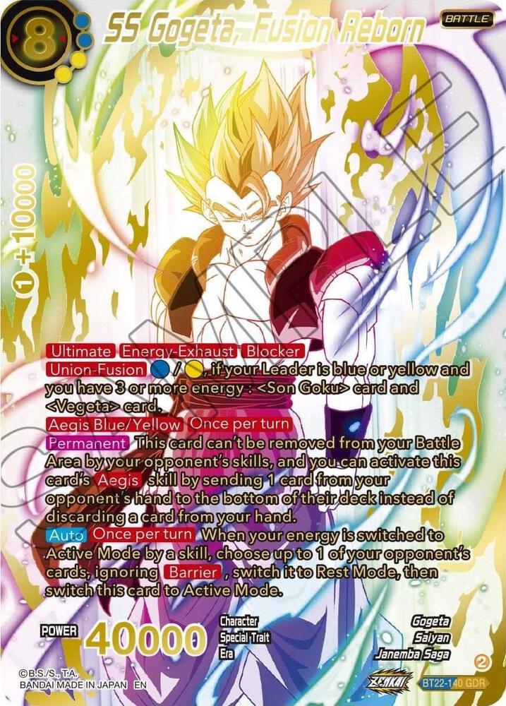SS Gogeta Fusion Reborn GDR BT22-140