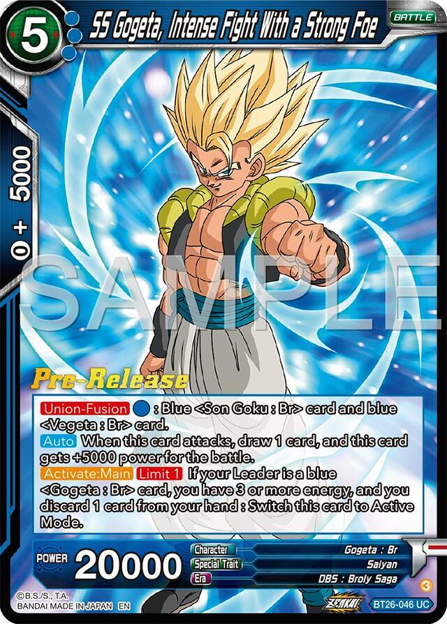 SS Gogeta Intense Fight With a Strong Foe BT26-046 card