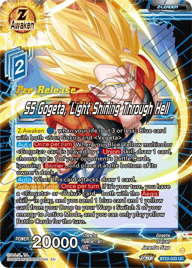 SS Gogeta Light Shining Through Hell BT22-033