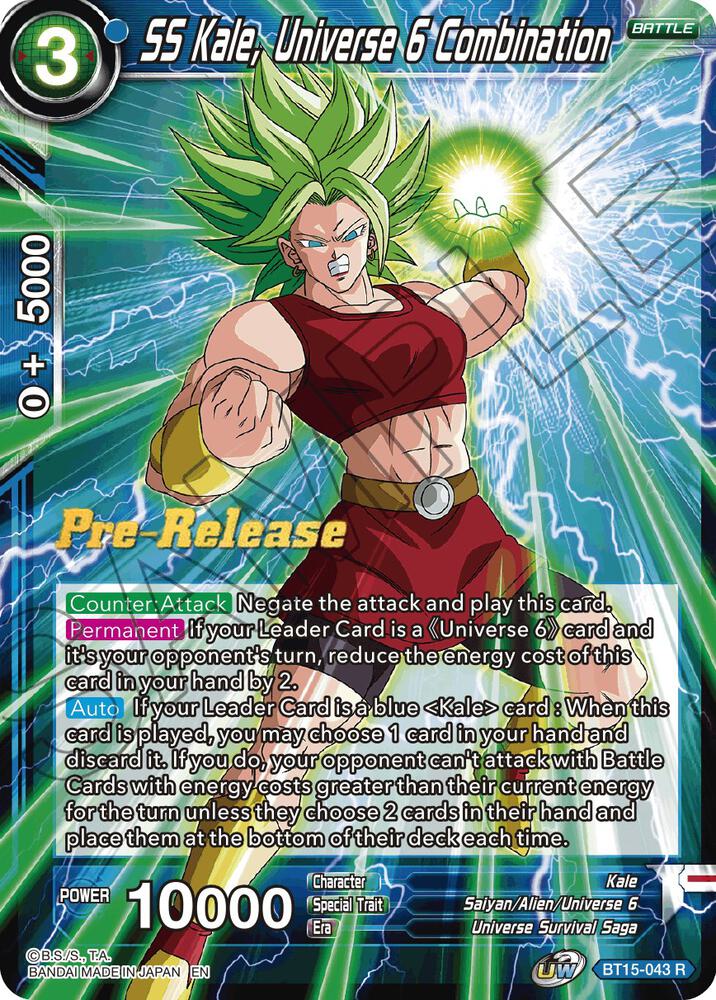 SS Kale Universe 6 Combination BT15-043 carta