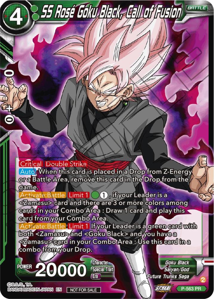 SS Rose Goku Black Call of Fusion Zenkai Series Tournament Pack Vol6 P-563
