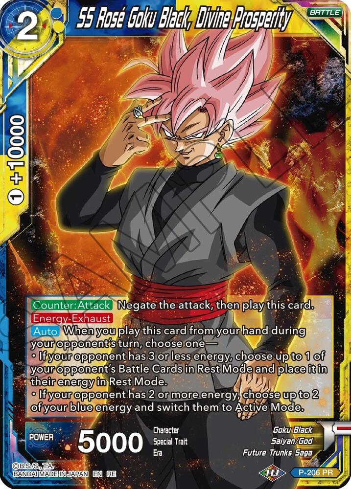 SS Rose Goku Black Divine Prosperity Gold Stamped P-206