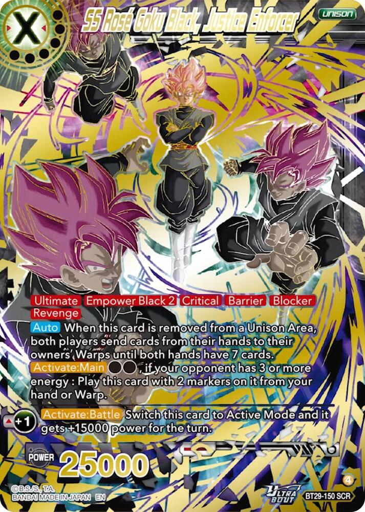 SS Rose Goku Black Justice Enforcer BT29-150 carta
