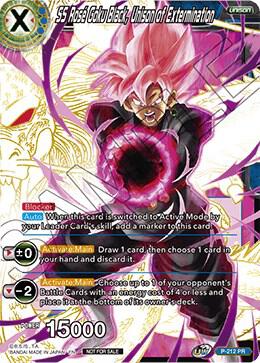 SS Rose Goku Black Unison of Extermination Hot Stamped P-212 card