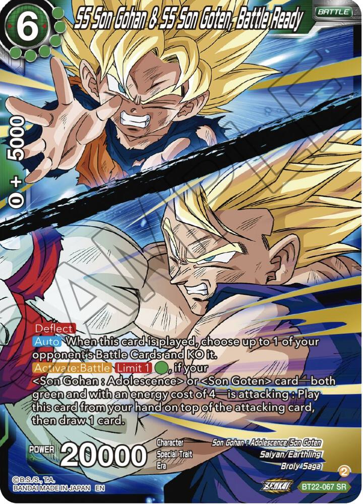 SS Son Gohan and SS Son Goten Battle Ready SPR BT22-067
