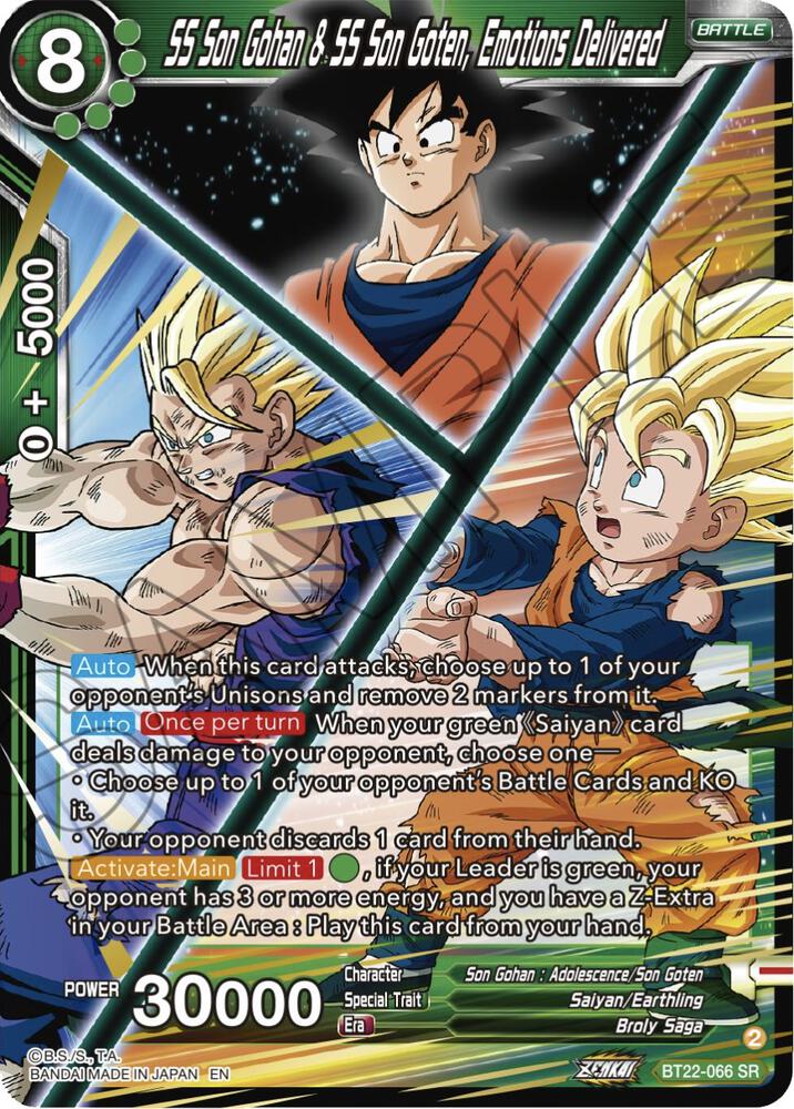 SS Son Gohan and SS Son Goten Emotions Delivered SPR BT22-066