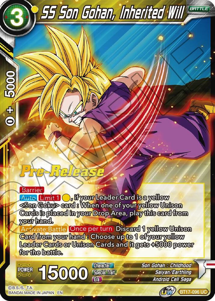 SS Son Gohan Inherited Will BT17-096