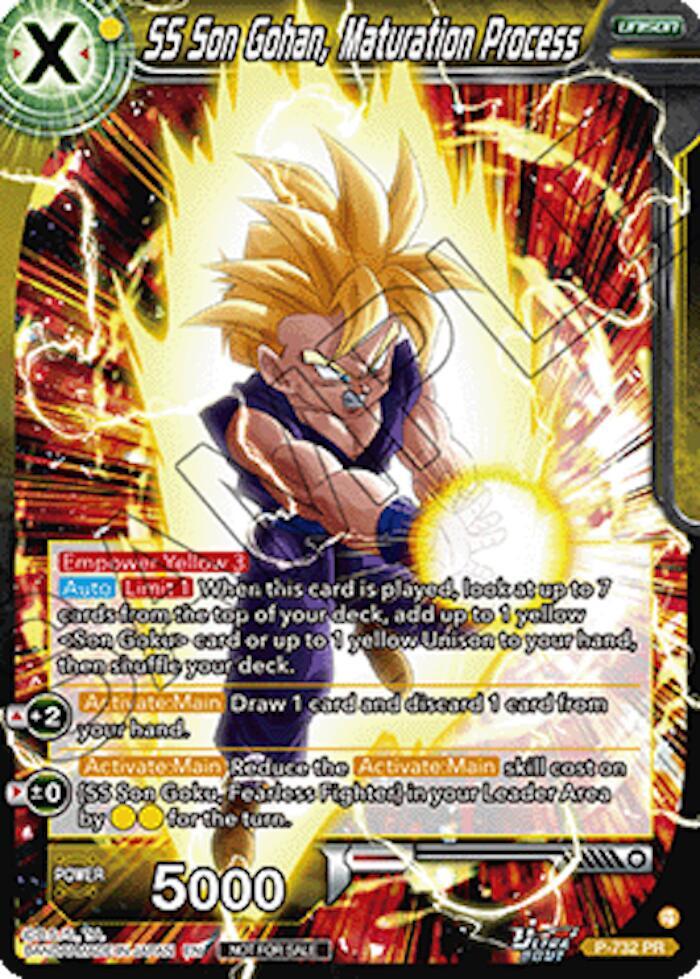 SS Son Gohan Maturation Process Ultra Bout Series Tournament Pack Vol2 P-732 carta
