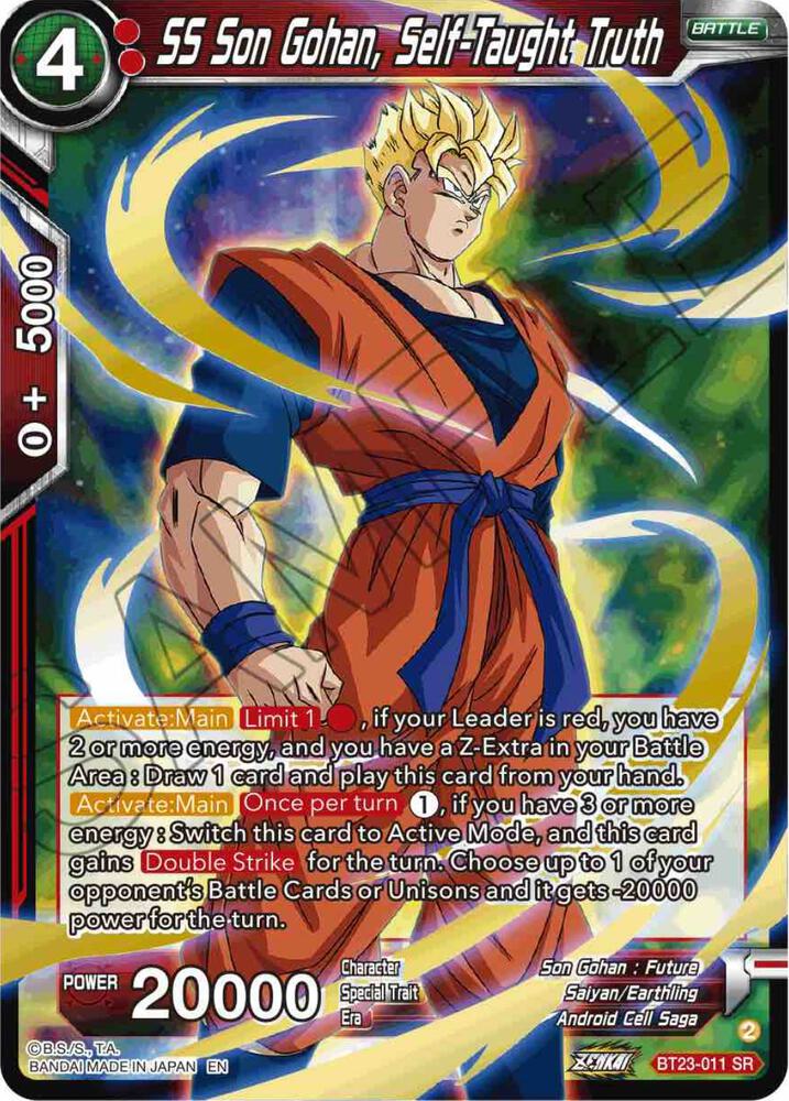 SS Son Gohan Self Taught Truth SPR BT23-011