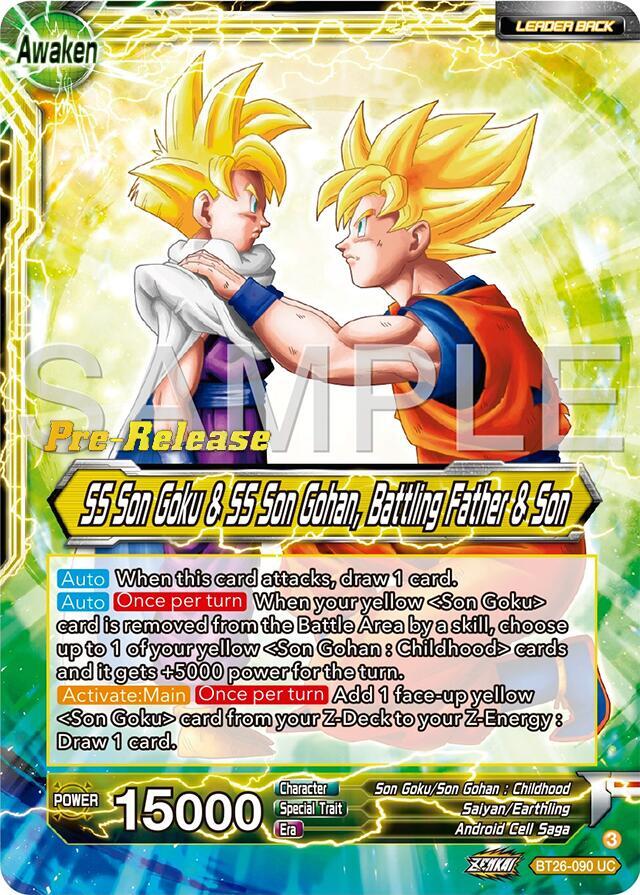 SS Son Goku SS Son Goku and SS Son Gohan Battling Father and Son BT26-090 carta