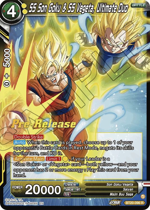 SS Son Goku and SS Vegeta Ultimate Duo Gold Stamped BT20-096